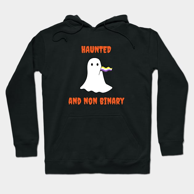 Haunted and Non Binary Hoodie by Rainbow Kin Wear